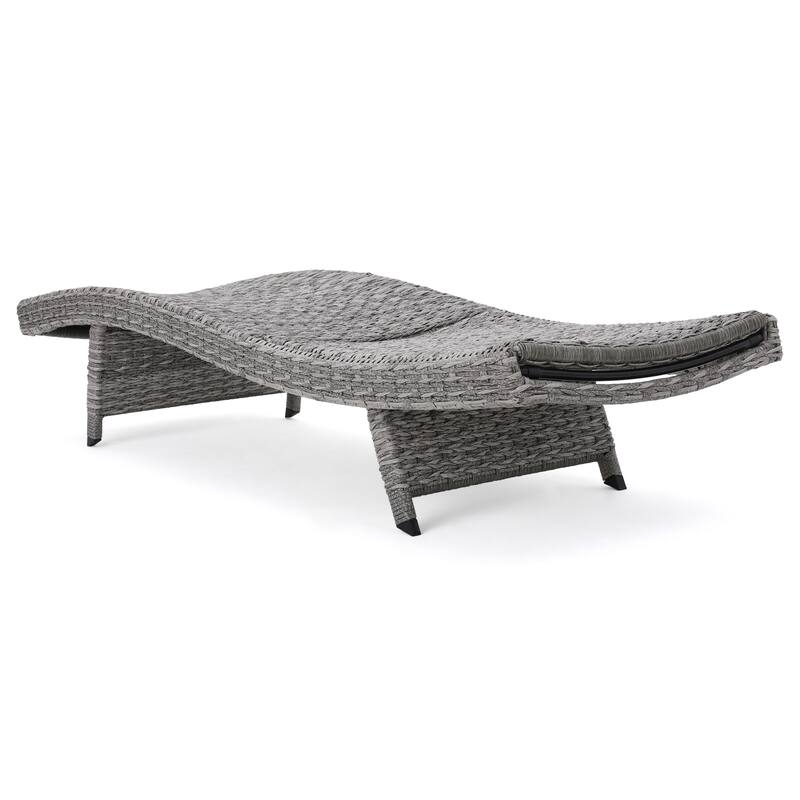 Christopher Knight Home - Crete Outdoor Wicker Aluminum Chaise Lounge (Set of 2)