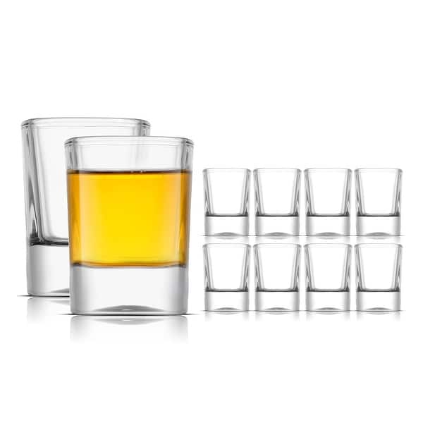 slide 2 of 5, City Heavy Base Shot Glasses - 1.5 oz - Set of 10 - 1.5 oz Clear - 8 or More Pieces - 1.5 oz