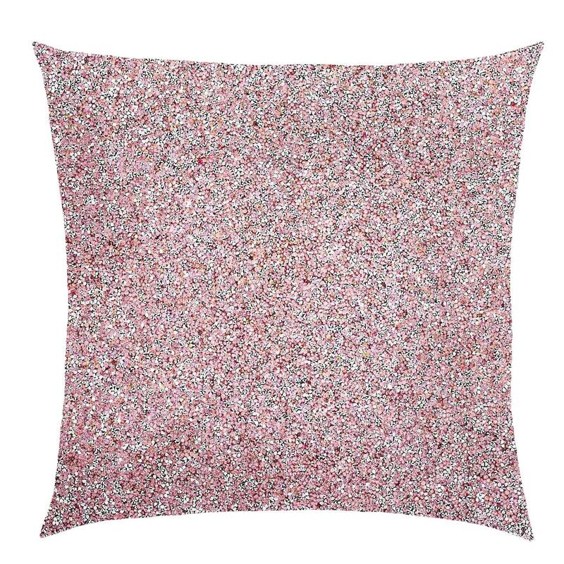 Sparkles Home Luminous Rhinestone Allover Pillow - 16X16 - Pink