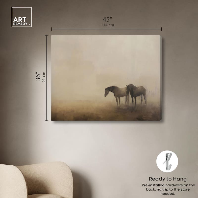 Equine Duo Canvas by Art Remedy, Gallery Wrapped