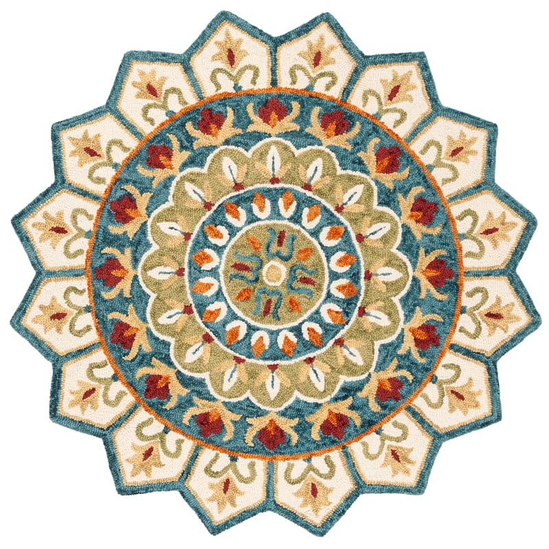 SAFAVIEH Handmade Novelty Fatma Mandala Wool Rug