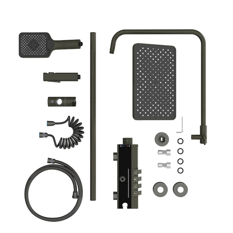 Shower System Shower Faucets Set Complete Digital Temperature Display