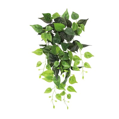 Artificial Philodendron Ivy Leaf Vine Hanging Plant Greenery Foliage Bush 24in - 24" L x 12" W x 6" DP