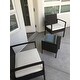 Patio Porch Furniture Bistro Set  PE Rattan Wicker Chairs with Cushions