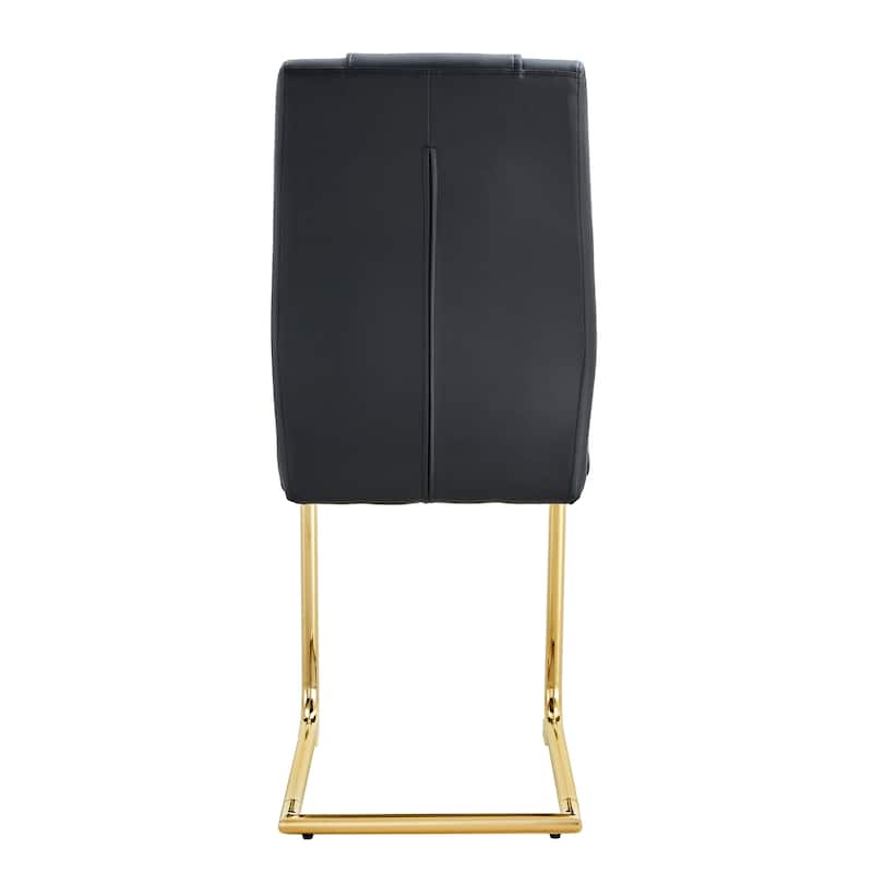 Faux Leather Dining Chairs - Black