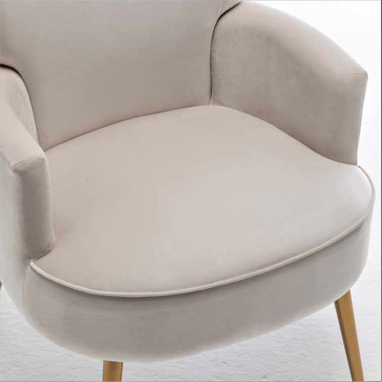 US Pride Furniture Stylish Velvet Armchair with Gold Metal Legs Comfortable Accent Chair