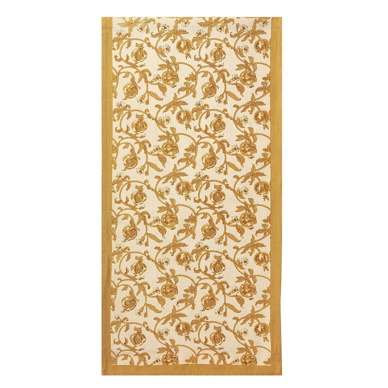 Couleur Nature Granada Mustard Runner, 16x90-Inches - 16x90 - Mustard - 16x90