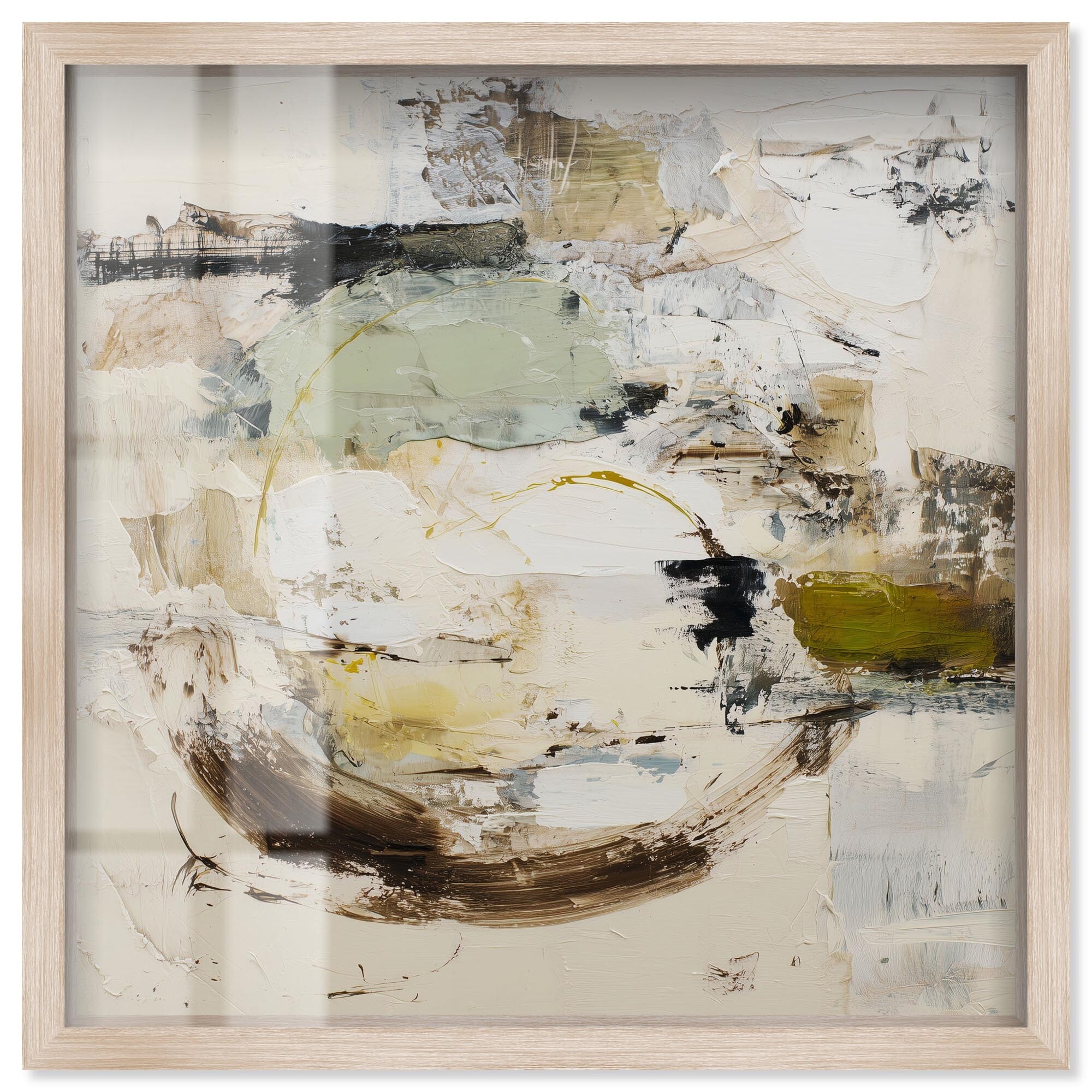 Neutral Palette II Modern Wall Decor Shadowbox Print by Art Remedy