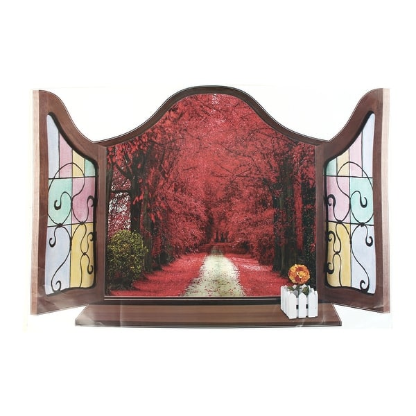 Shop Unique Bargains Home Wall Decor 3d Effect Fake Window Chinese