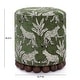 preview thumbnail 11 of 17, Dex Leopard Pattern Jacquard Upholstered Round Ottoman