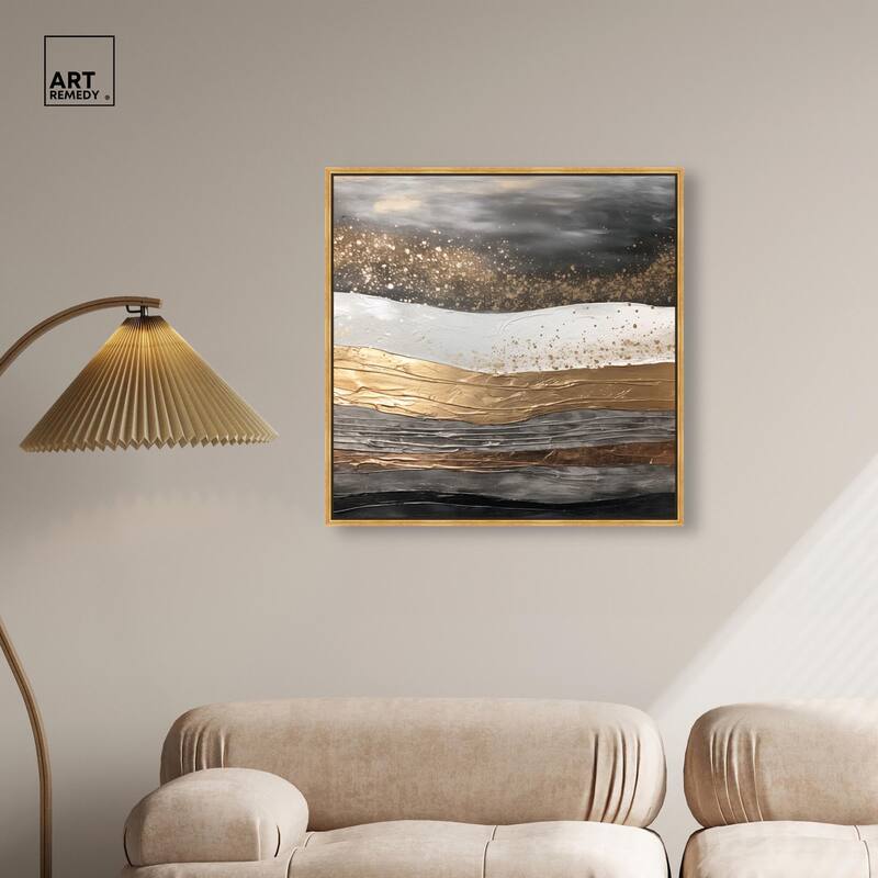 Moonlit Gold III Canvas by Art Remedy