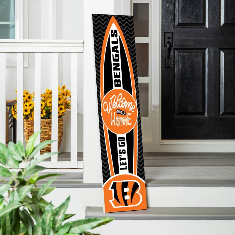 47" Porch Leaner Welcome Wall Sign, Cincinnati Bengals - Multi