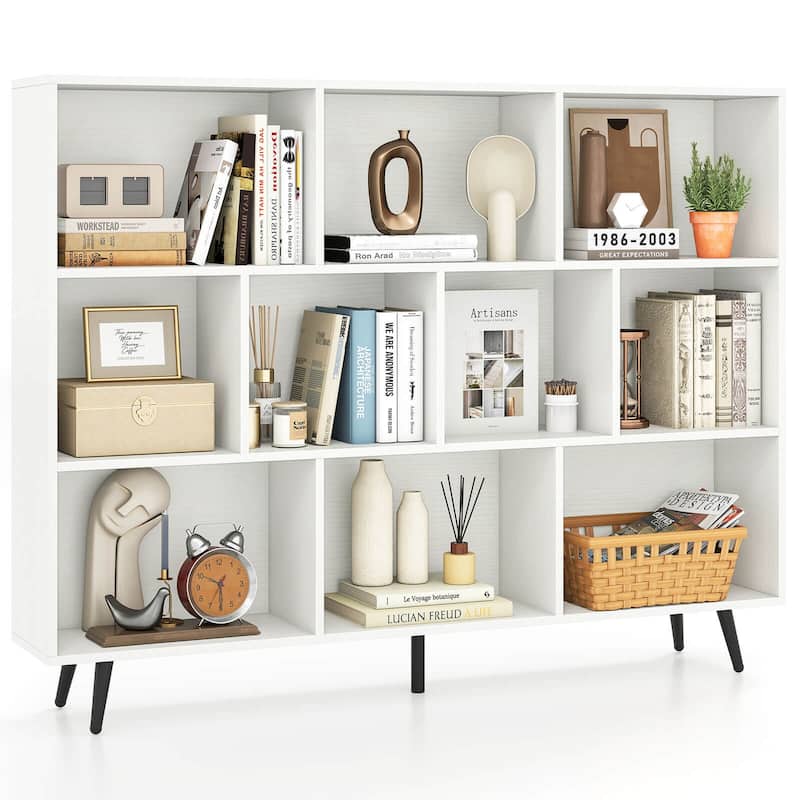 Costway 7/8/10/10 Cube 31.5"/39.5"/47"/55" Bookcase with 4/5 Metal