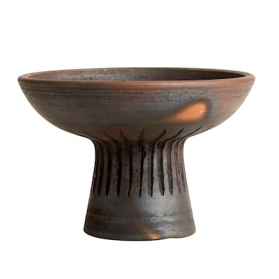 Bowl Fire S - Brown / Black Terracotta