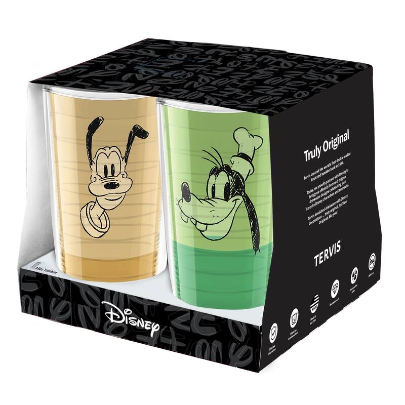 Tervis Disney Fundamentals Collection Made in USA Double Walled Insulated Travel Tumbler, Assorted - 16oz - 4pk