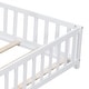 preview thumbnail 15 of 13, Full size Floor Platform Bed with Fence and Door, Montessori Floor Bed Frame with Support Slats for Toddlers,Wooden Floor Bed