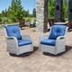 Option Light Gray Wicker / Blue Cusion