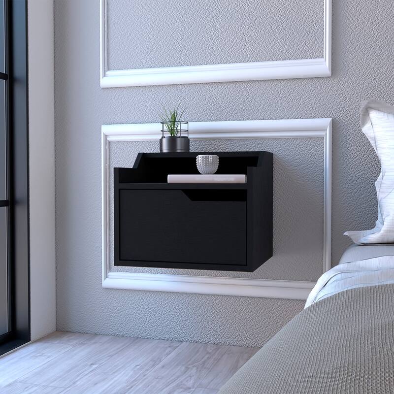Floating Nightstand Chester for Living Room ,Apartment, Bedroom, Light Gray