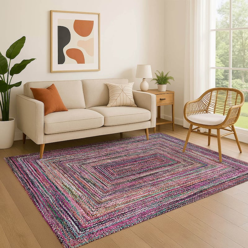 Premium Washable Super Soft Modern Dimensions Mayfield Rug - Pink - 2'6" x 3'10"