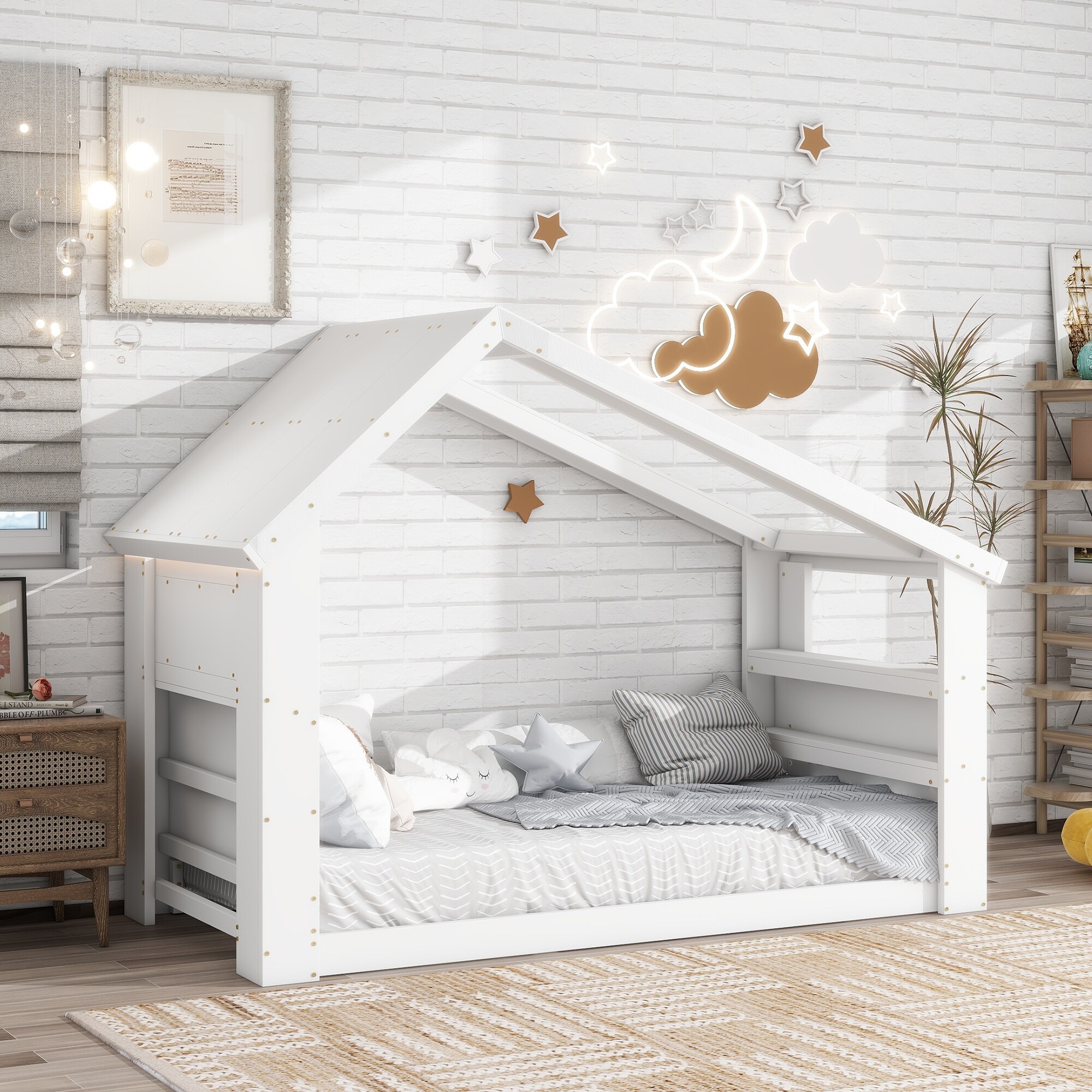 House floor bed twin deals
