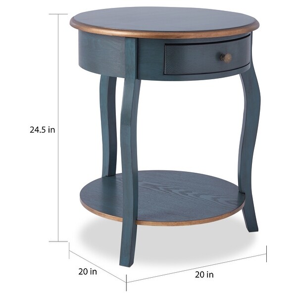 Abbyson Clarence Round Accent Table
