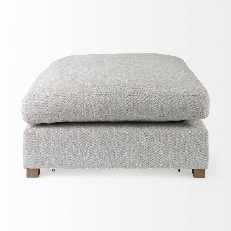 Valence 38.6L x 38.6W x 17.7H Light Gray Full Size Ottoman Sectional Piece - 39.76 x39.76 x20.47