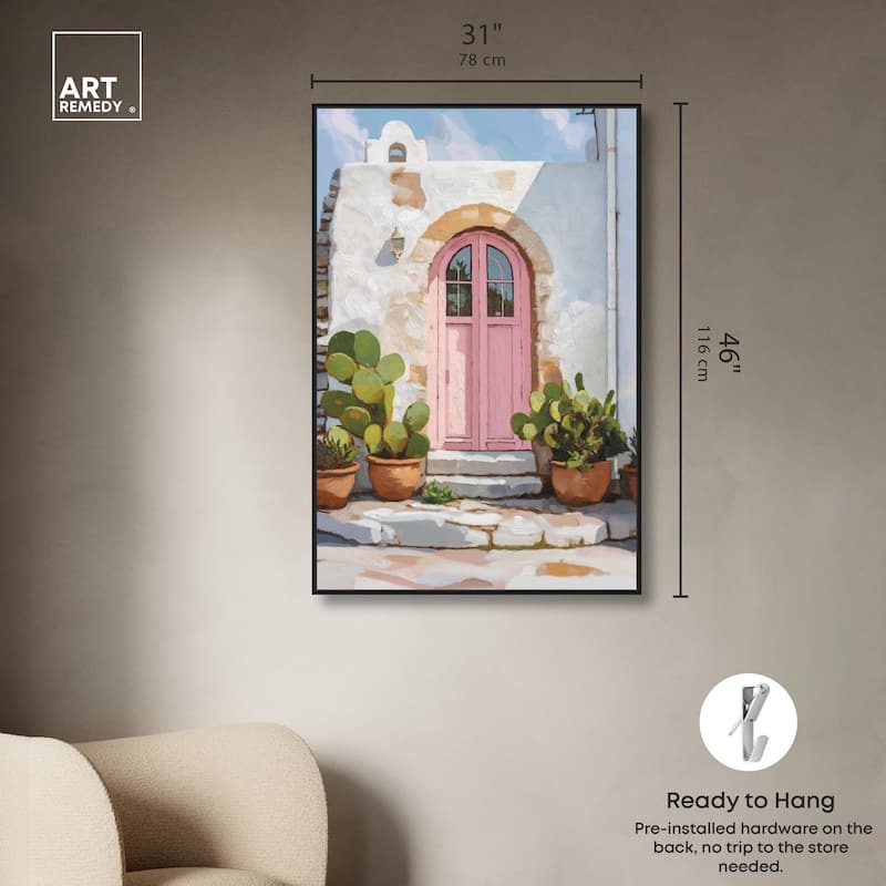 Pink Door I Canvas by Art Remedy