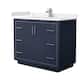 Option Dark Blue / White Cultured Marble Top / Brushed
