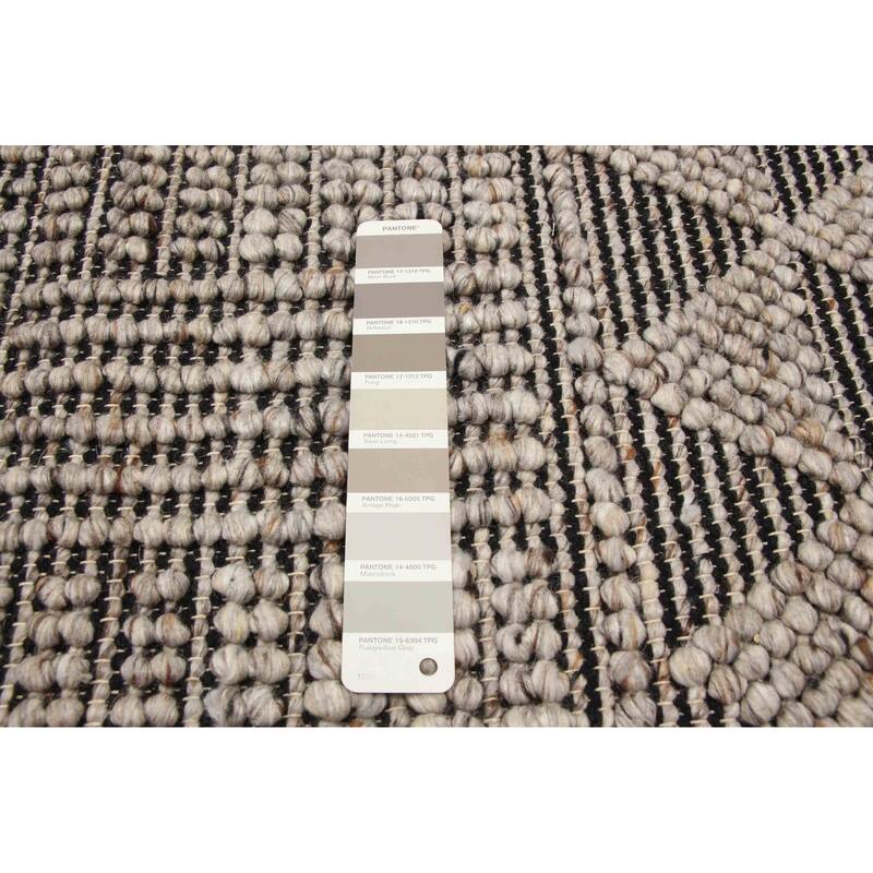 ECARPETGALLERY Braid weave Sienna Taupe Wool Rug - 5'4 x 7'2