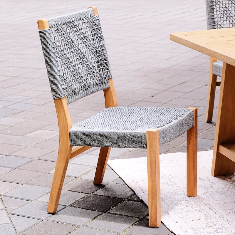 Cambridge Casual Nassau 2-piece Teak Patio Dining Chair