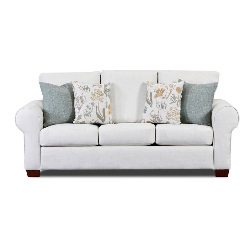 American Furniture Classics Model 8605-41 Beaujardin Sofa Sleeper with Four Throw Pillows
