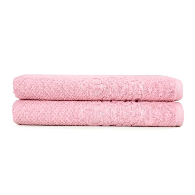 East'N Blue Galata Turkish Cotton Bath Towel (Pack of 2) - Rose