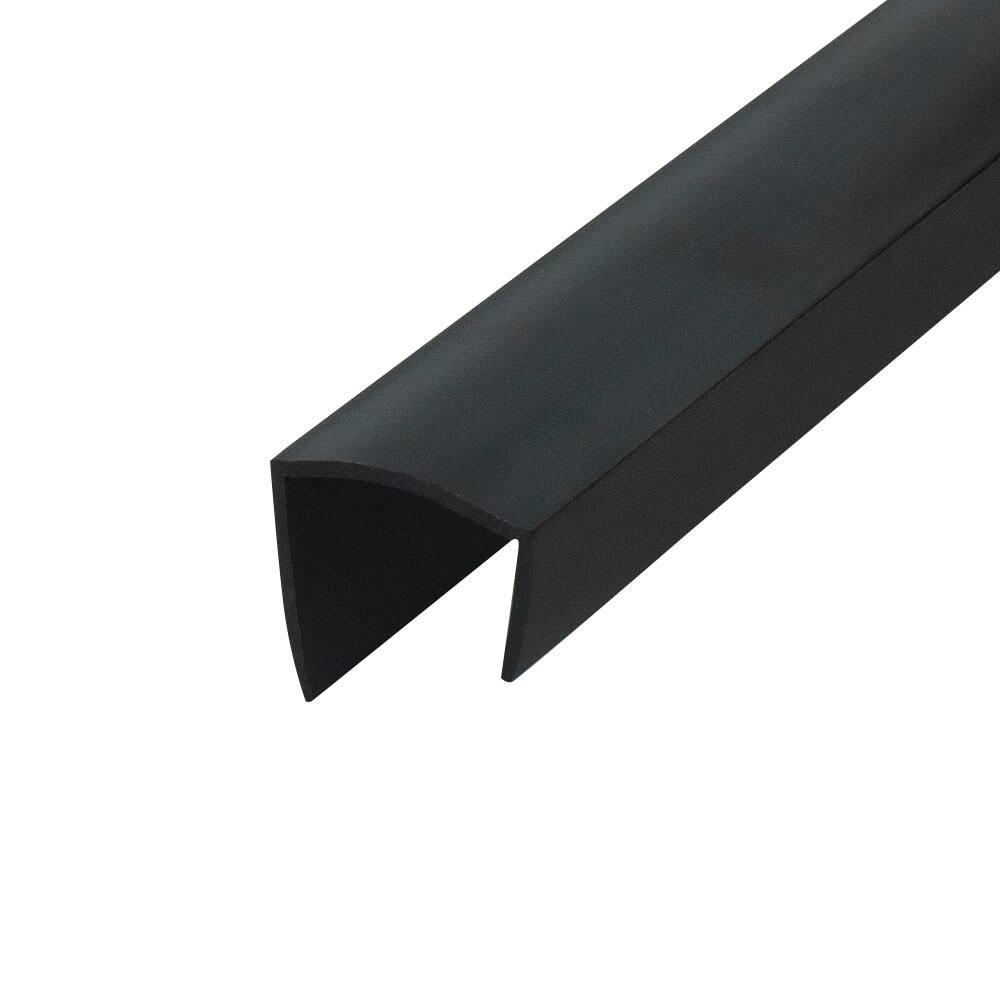 Outwater Plastic J Channel Fits Material 3/4 Inch Thick Black Styrene Cap Moulding 46 Inch Length (Pack of 2)