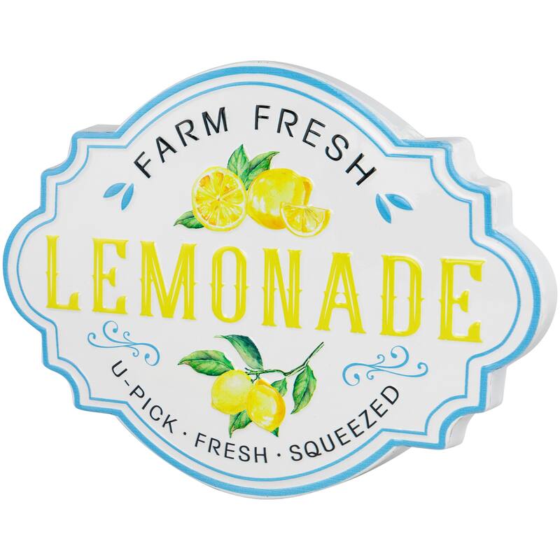 Farm Fresh Lemonade Metal Wall SIgn - 15"