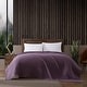 preview thumbnail 9 of 31, Eddie Bauer Solid Waffle Cotton Reversible Blanket Full - Queen - Purple