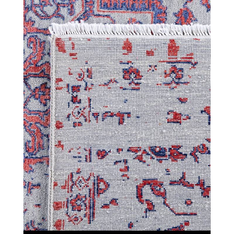 Ikat One-of-a-Kind Hand-Knotted Area Rug - Gray, 8' 1" x 10' 0" - 8' 1" x 10' 0"