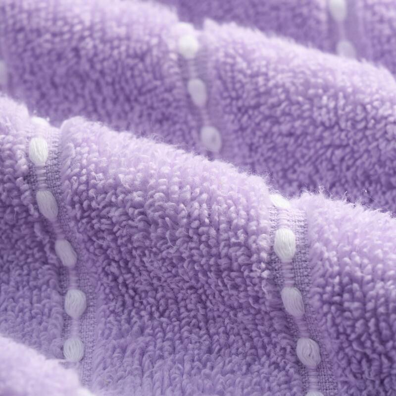 Juicy Couture Cotton Stripe 6 Piece Bath Towel Set 2 Bath towels 2 Hand towels 2 Washcloths - 28"x54"/16"x26"/12"x12"