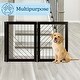 preview thumbnail 6 of 13, PETMAKER 3-Panel Foldable Pet Gate, Black - N/A