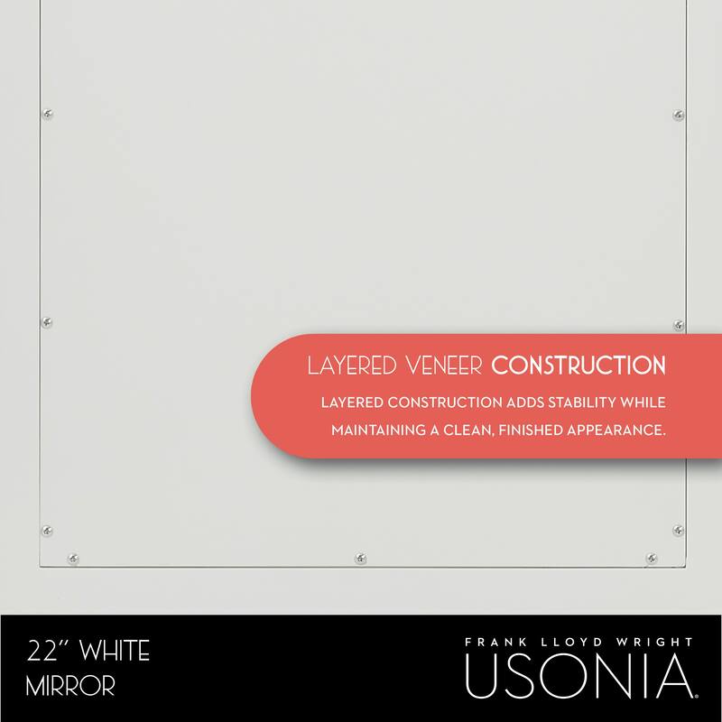 Frank Lloyd Wright USONIA® Harmony 22-inch Wood Mirror - 22 in