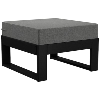 Endless Patio Deep Seating Ottoman with Black Frame