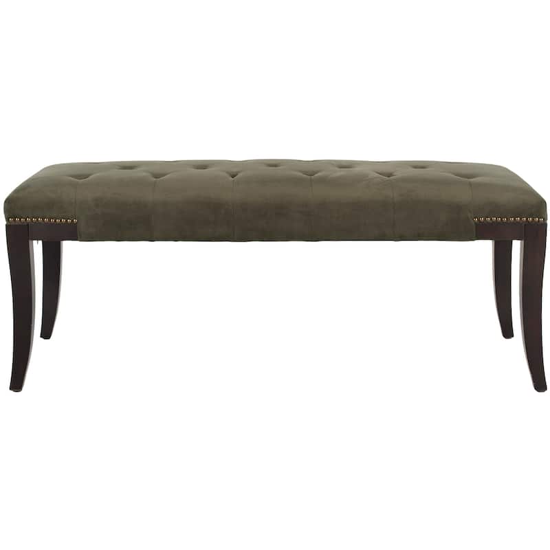 SAFAVIEH Leia Cream Tufted Nailhead Bench - 48Wx20Dx19H