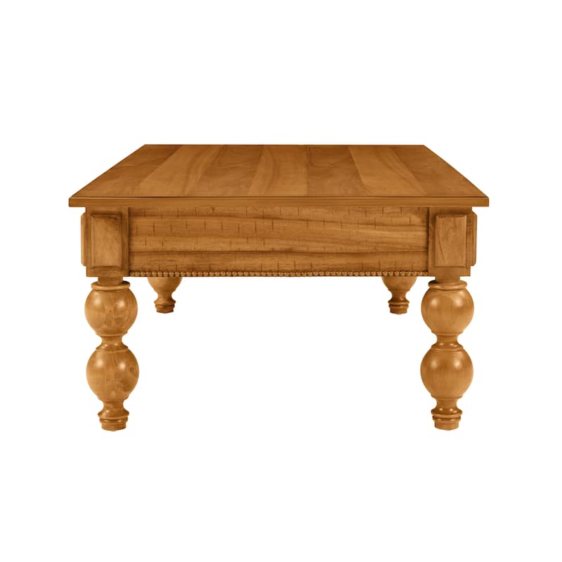 Vintage Coffee Table Rectangular Coffee Table with Storage Drawers and Waterproof Tabletop for Living Room