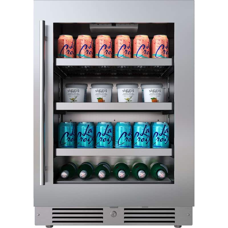Landmark L3124UI1BGRH 24" Wide 154 Can Capacity Beverage Cooler with - Stainless Steel