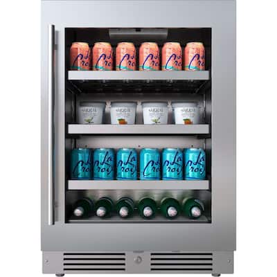 Landmark L3124UI1BGRH 24" Wide 154 Can Capacity Beverage Cooler with