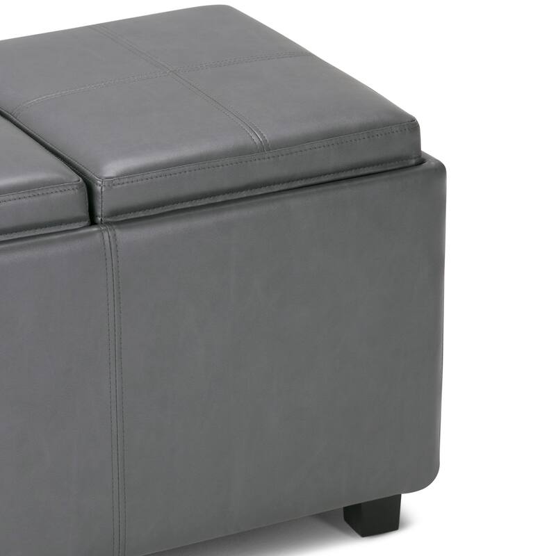 WYNDENHALL Franklin 42-in. Wide Contemporary Rectangular Storage Ottoman