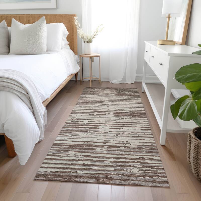 Machine Washable Indoor/ Outdoor Chantille Abstract Ombre Rug
