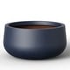 preview thumbnail 1 of 3, Concrete Round Planter / Pot Indoor & Outdoro Planter Bowl 12" W x 6 in" H - Navy blue