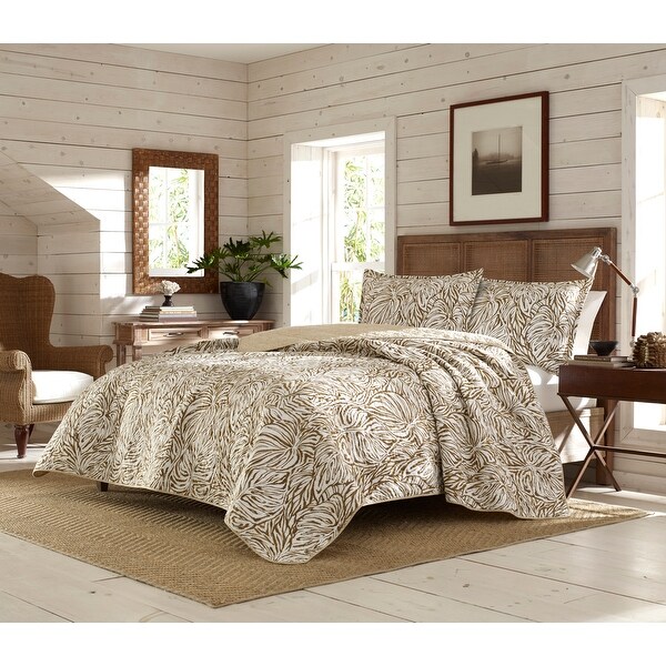 Tommy Bahama Kenya Cotton Reversible Quilt Set. Opens flyout.