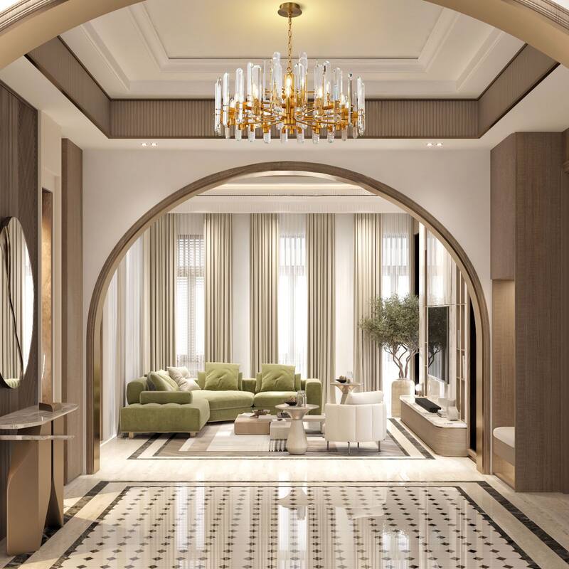 KAYLA 24- 54in Modern Luxury Crystal Chandelier Lighting - LED Ceiling Light Fixture