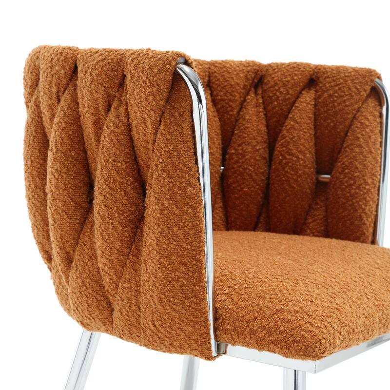 Leisure Velvet Dining Chairs With Metal Feet 2PC/SET
